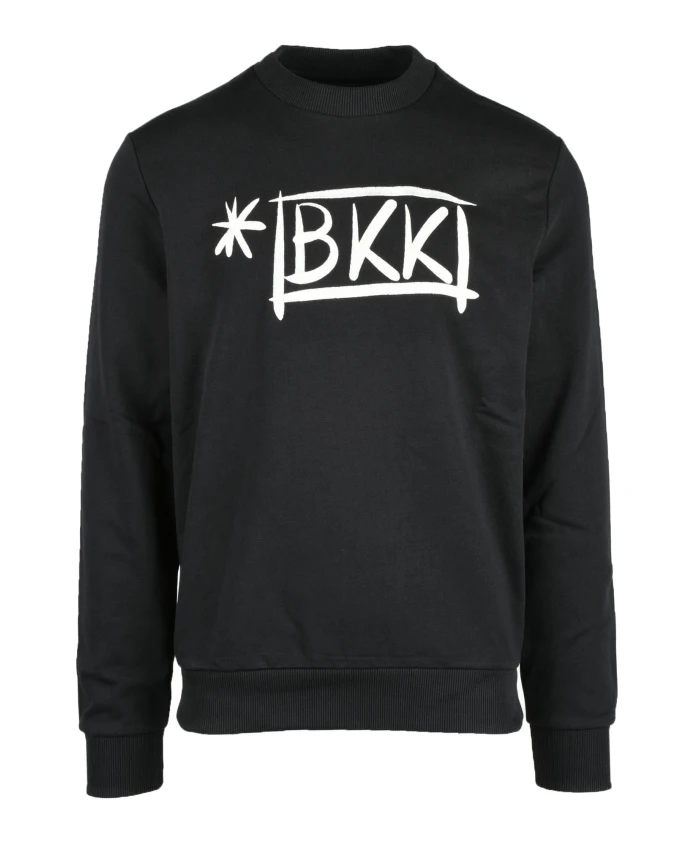 

Хлопковый вязаный свитер Bikkembergs, черный