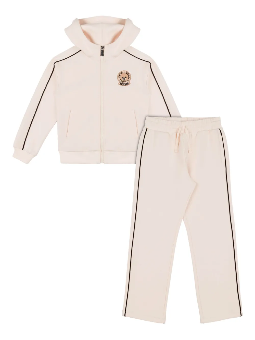 

Комплект из худи и джоггеров на молнии Moschino Kids