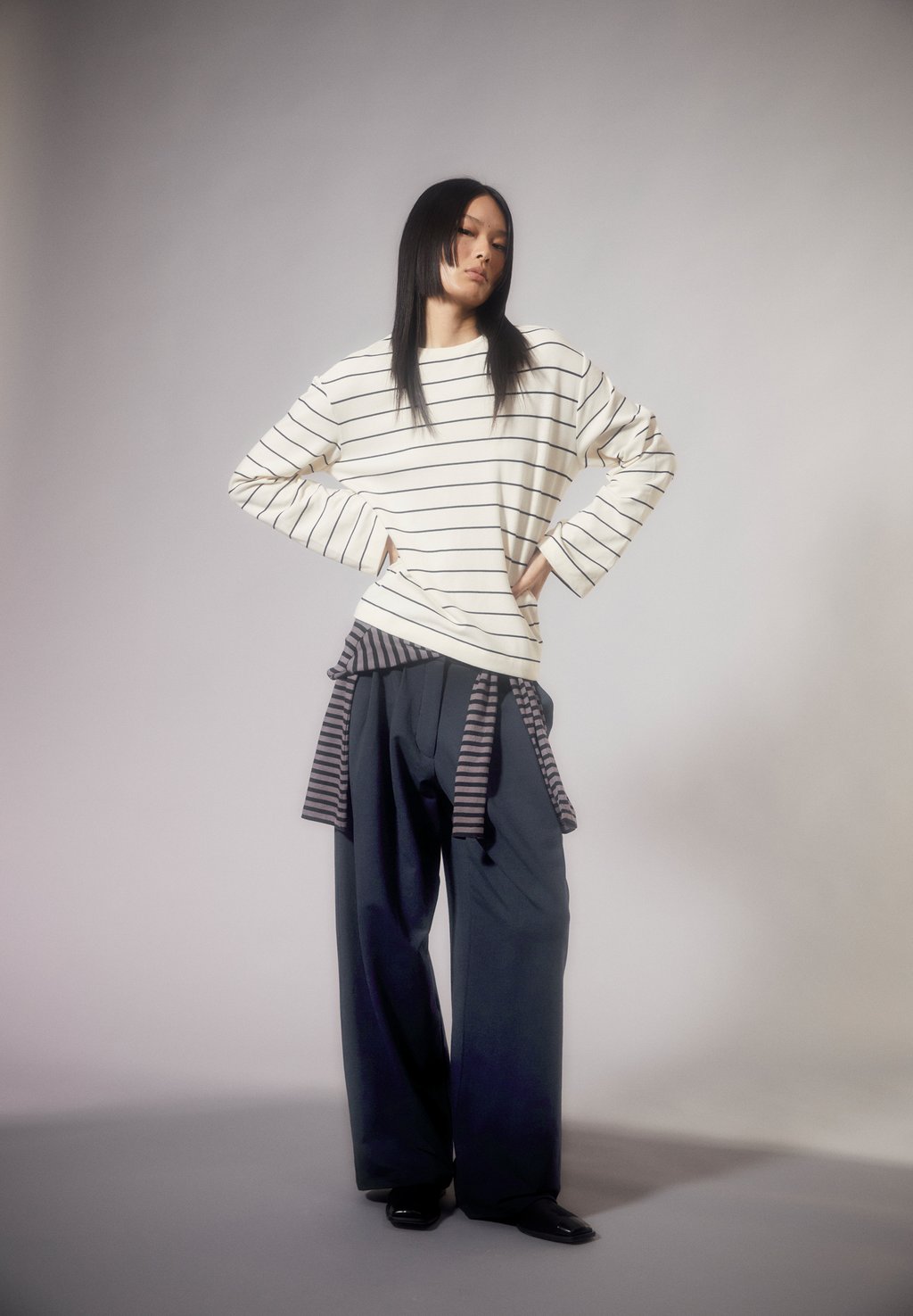 

Топ с длинными рукавами MARYNAA FINE STRIPE ARMEDANGELS, черный
