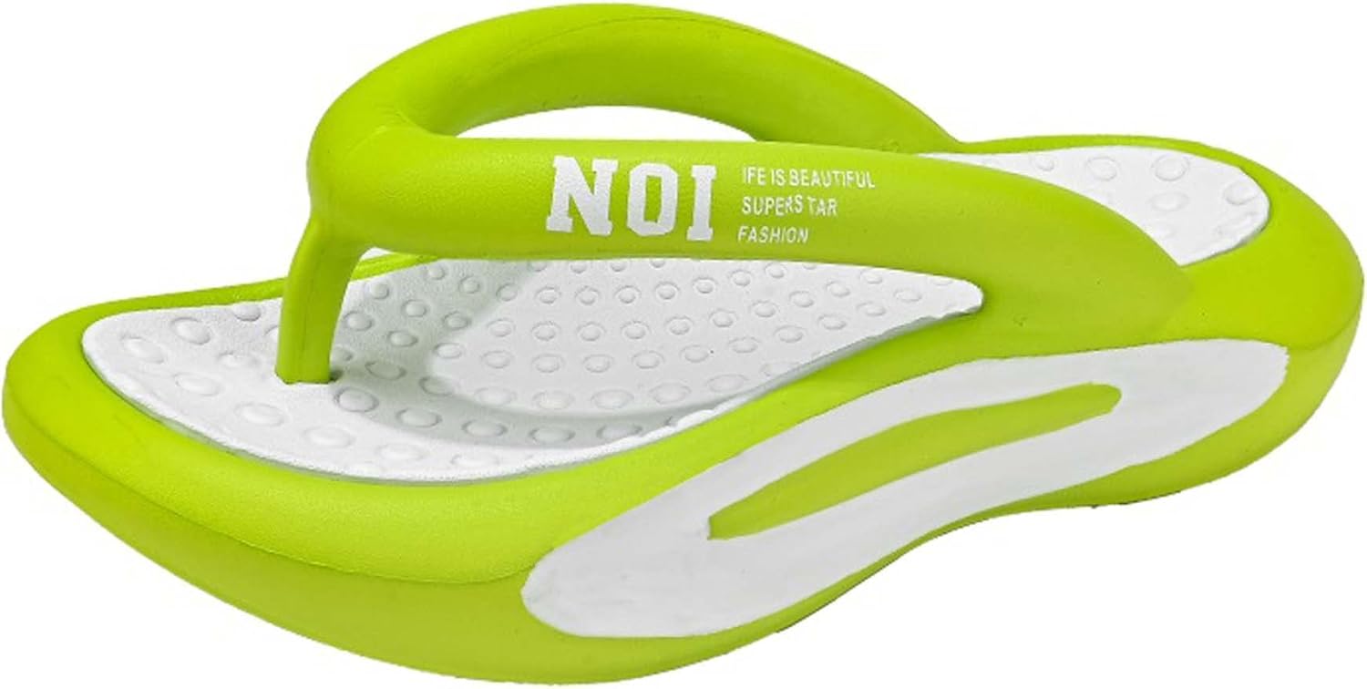 

Летние мужские сандалии-вьетнамки, противоскользящие, с толстой подошвой, дышащие, удобные, мягкие, износостойкие, легкие, EVA, стильные, повседневные Generic, зеленый