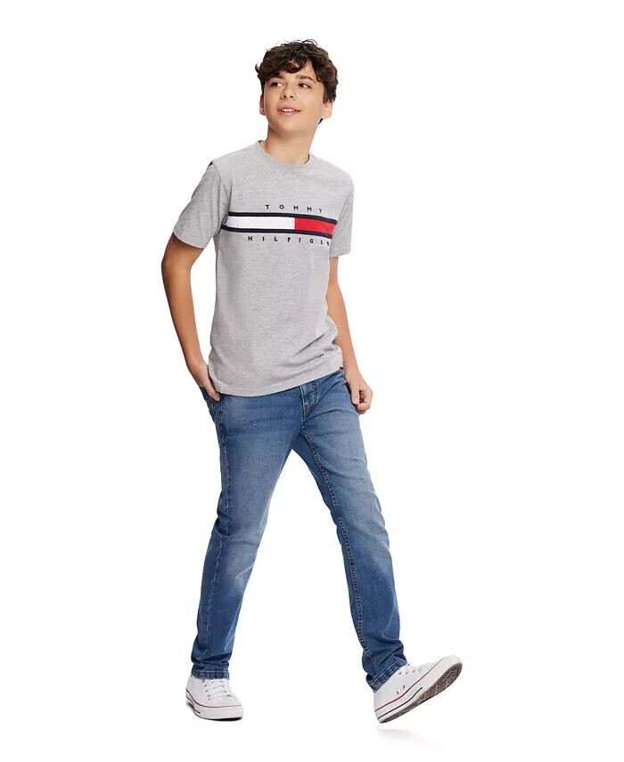 Футболка Big Boy Tommy New Signature Tommy Hilfiger, серый — фото 3