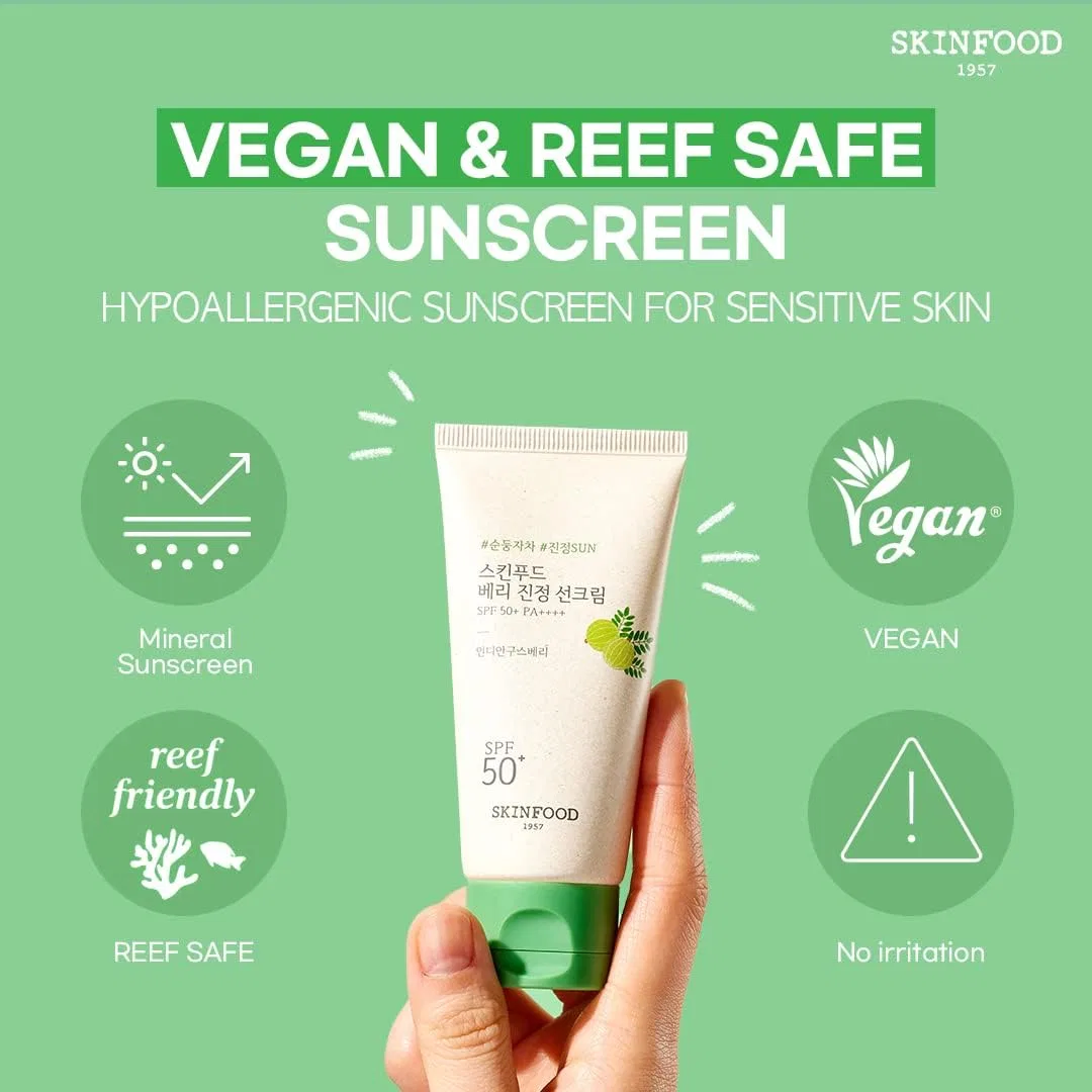 Солнцезащитный крем Berry Calming SPF 50+ PA+++++ SKINFOOD 50 мл Skinfood 1957 — фото 2
