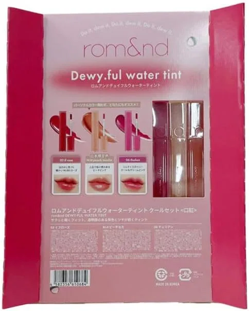 Набор тинтов для губ Rom&nd Water Tint, 3 цвета, красный — фото 4