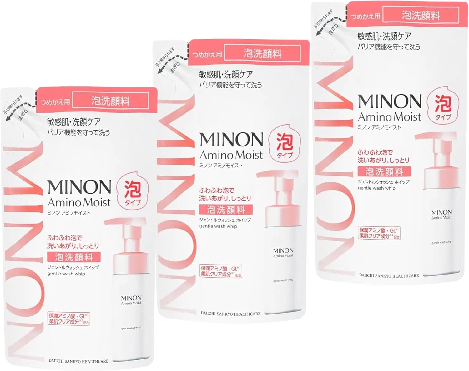 Гель для умывания — Minon Amino Moisture Gentle Wash Whip Refill, , , белый, 130 мл