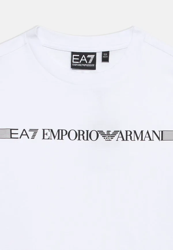 Футболка унисекс с принтом Ea7 Emporio Armani, White — фото 4