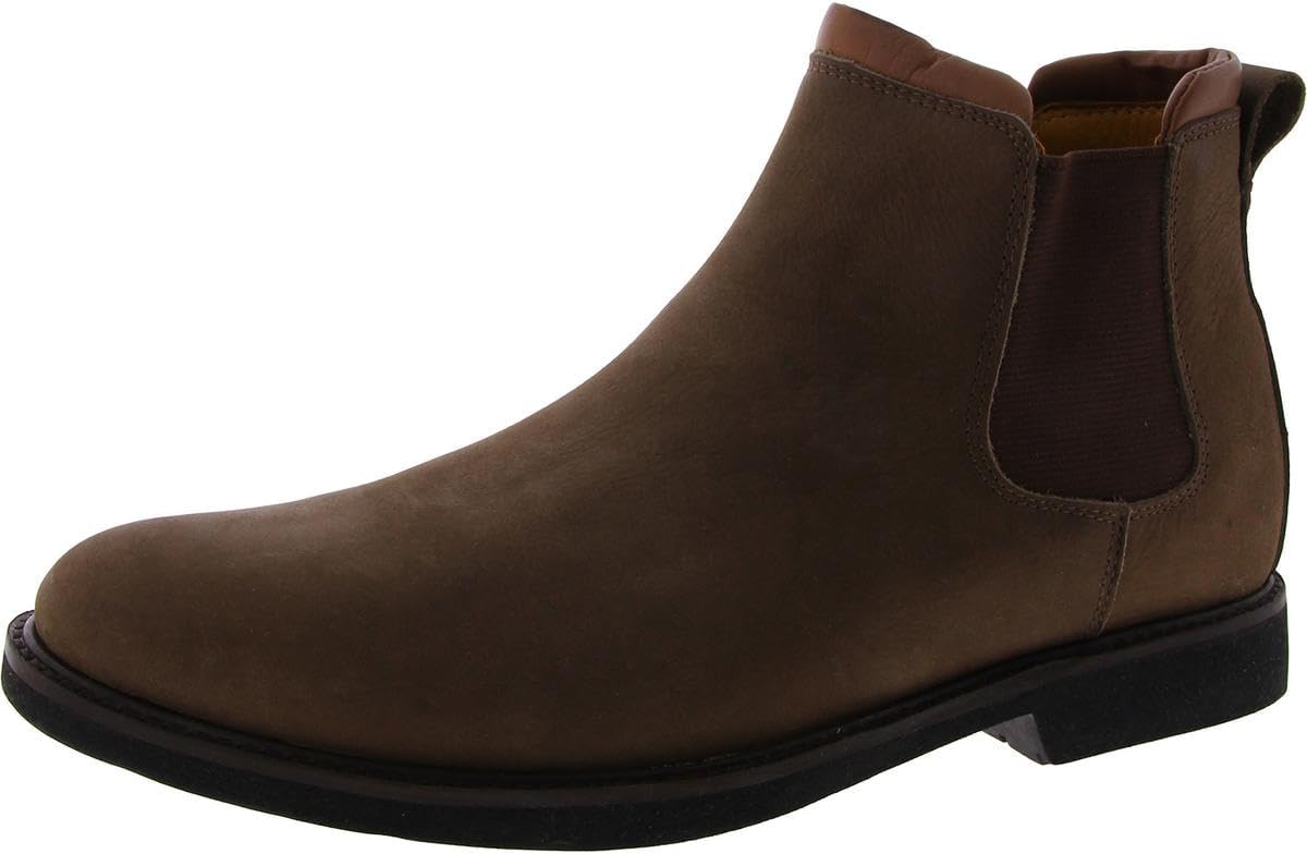 

Мужские повседневные удобные ботинки Chelsea на щиколотку MJNY из натуральной кожи, легкие, дышащие, с эластичными вставками, классического дизайна, стильные ботинки Chukka Marc Joseph New York, Truffle Washed Grainy