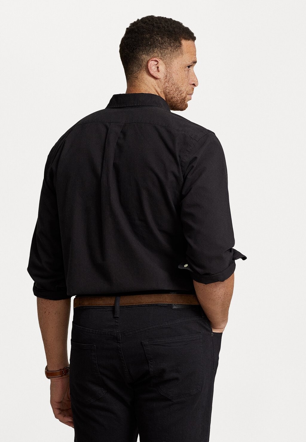 Рубашка ОКСФОРДСКАЯ РУБАШКА GARMENT-DYED Polo Ralph Lauren Big & Tall, черный — фото 3