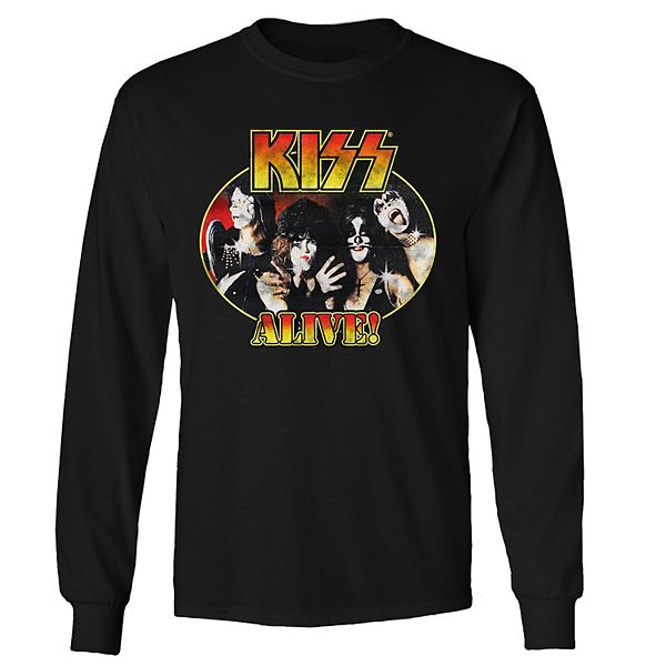 

Мужская футболка Kiss Alive Vintage с длинным рукавом Licensed Character
