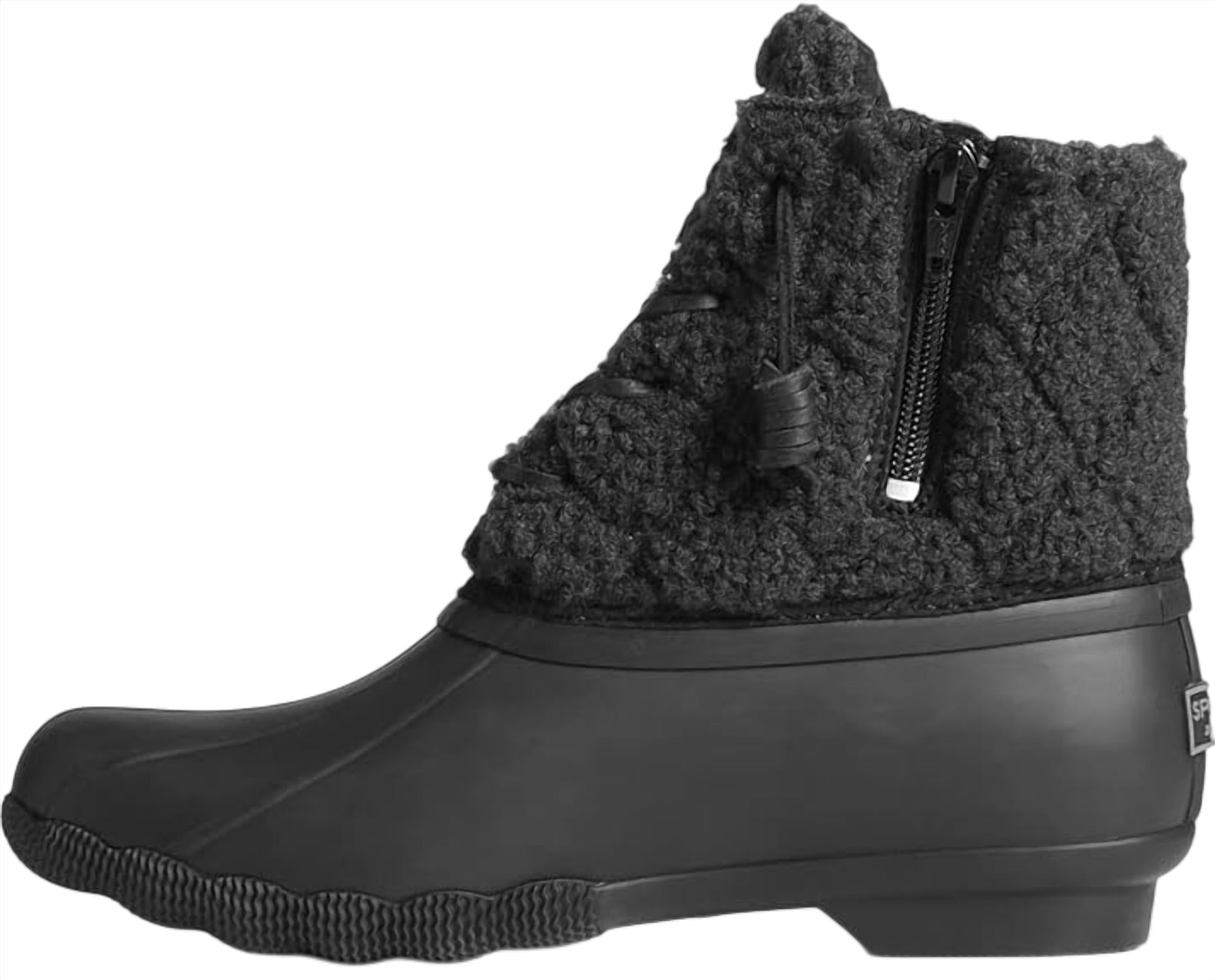 Женские ботильоны Saltwater Sherpa черного цвета Sperry — фото 2