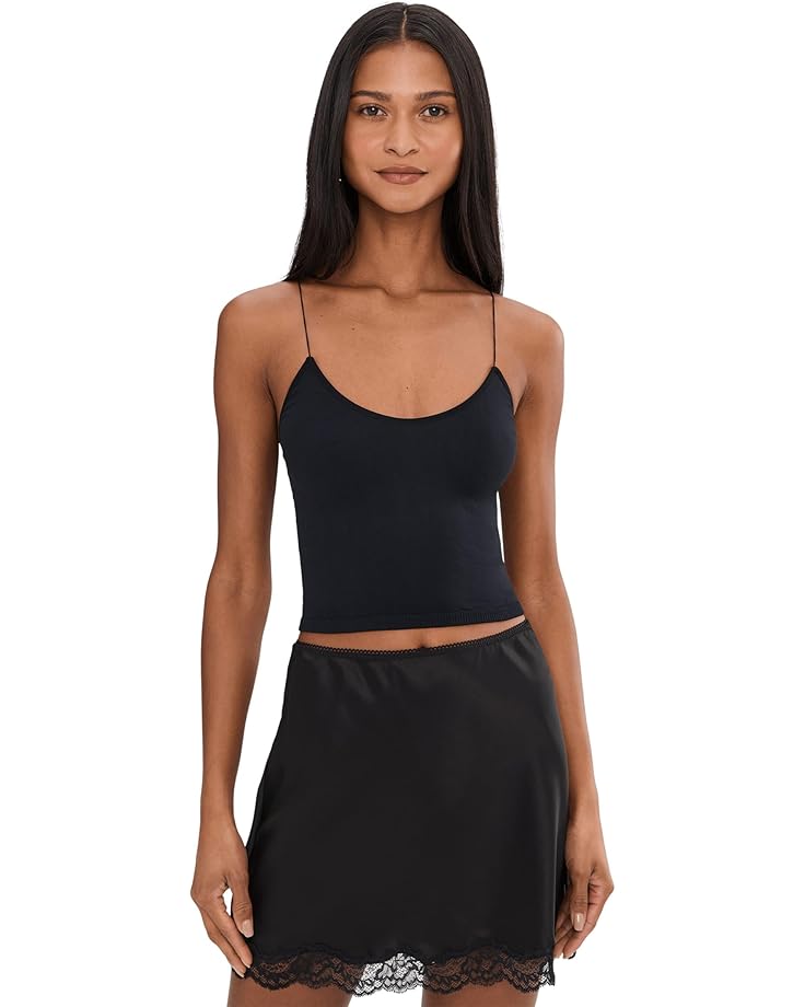 

Женский топ Free People Seamless Skinny Strap Crop Cami, Black