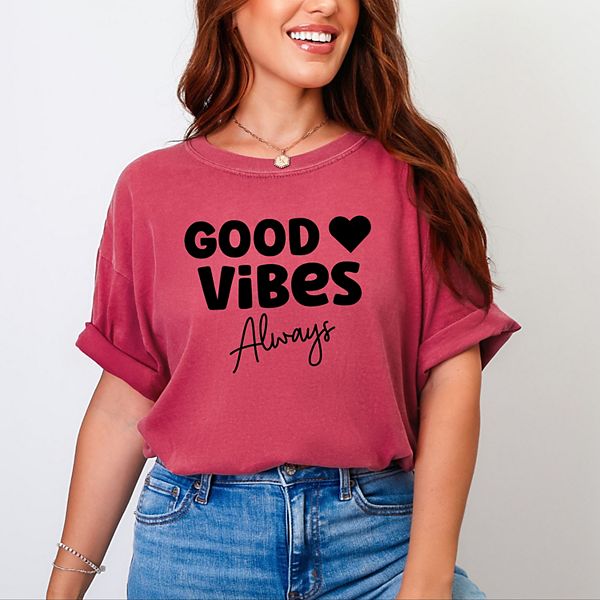 

Футболка Good vibes always garment dyed Simply Sage Market, Crimson, Зеленый, Футболка Good vibes always garment dyed Simply Sage Market, Crimson