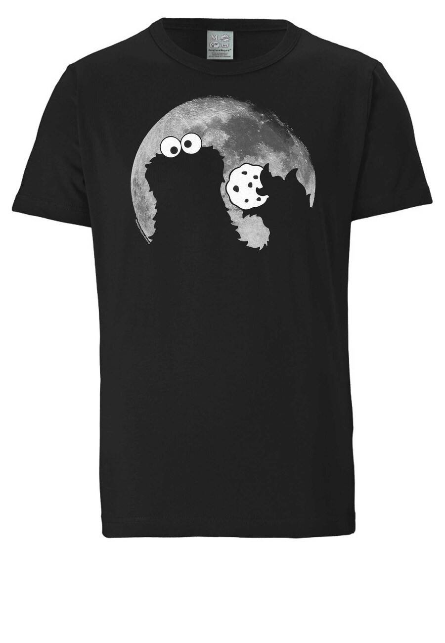 

Рубашка LOGOSHIRT Sesamstrasse - Krümelmonster Mond, черный