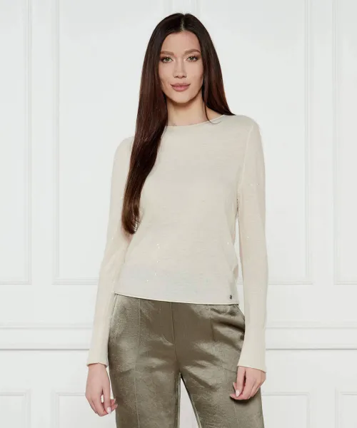 

Шерстяной свитер Slim fit Marc Cain, бежевый