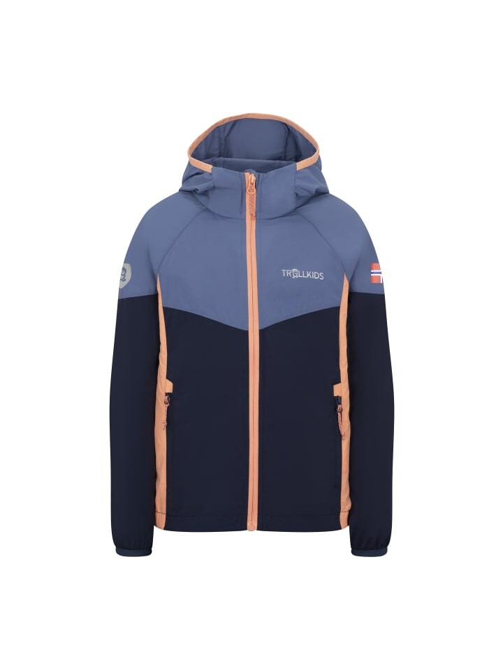 Куртка Trollkids Sira, цвет navy/lotus blue — фото 2