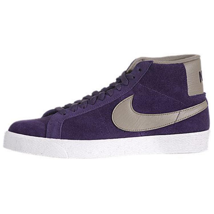 

Nike Blazer Anti Slip Износостойкие Высокие Скейтборд Кроссовки Мужские Фиолетово-Серые
