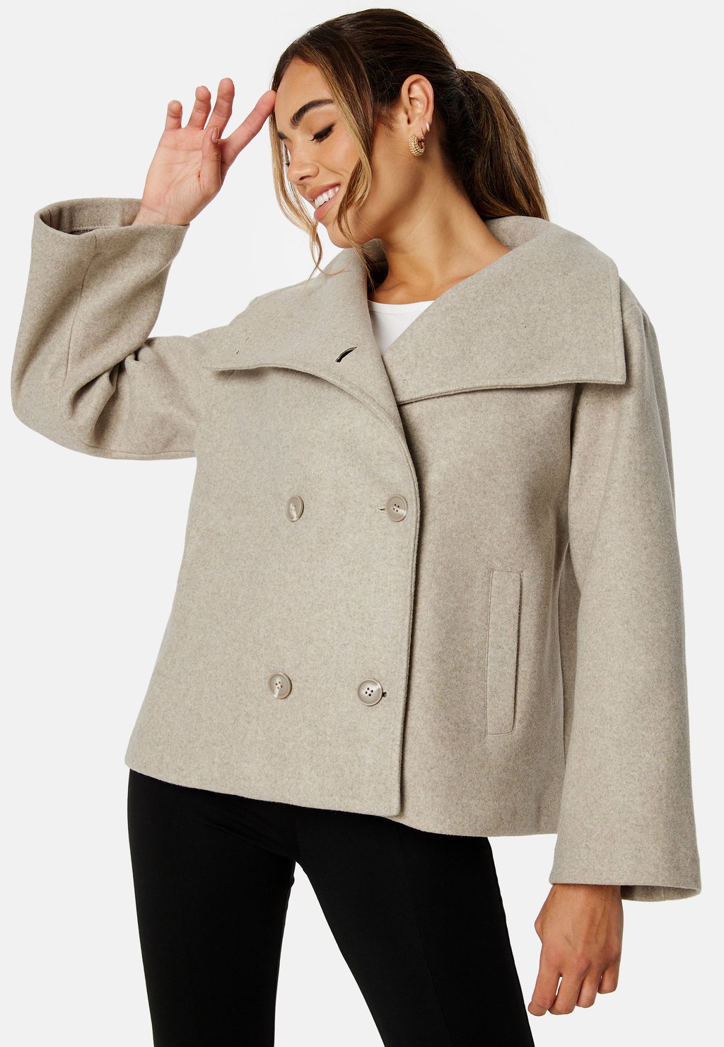 

Летняя куртка HIGH NECK SHORT COAT Bubbleroom, коричневый