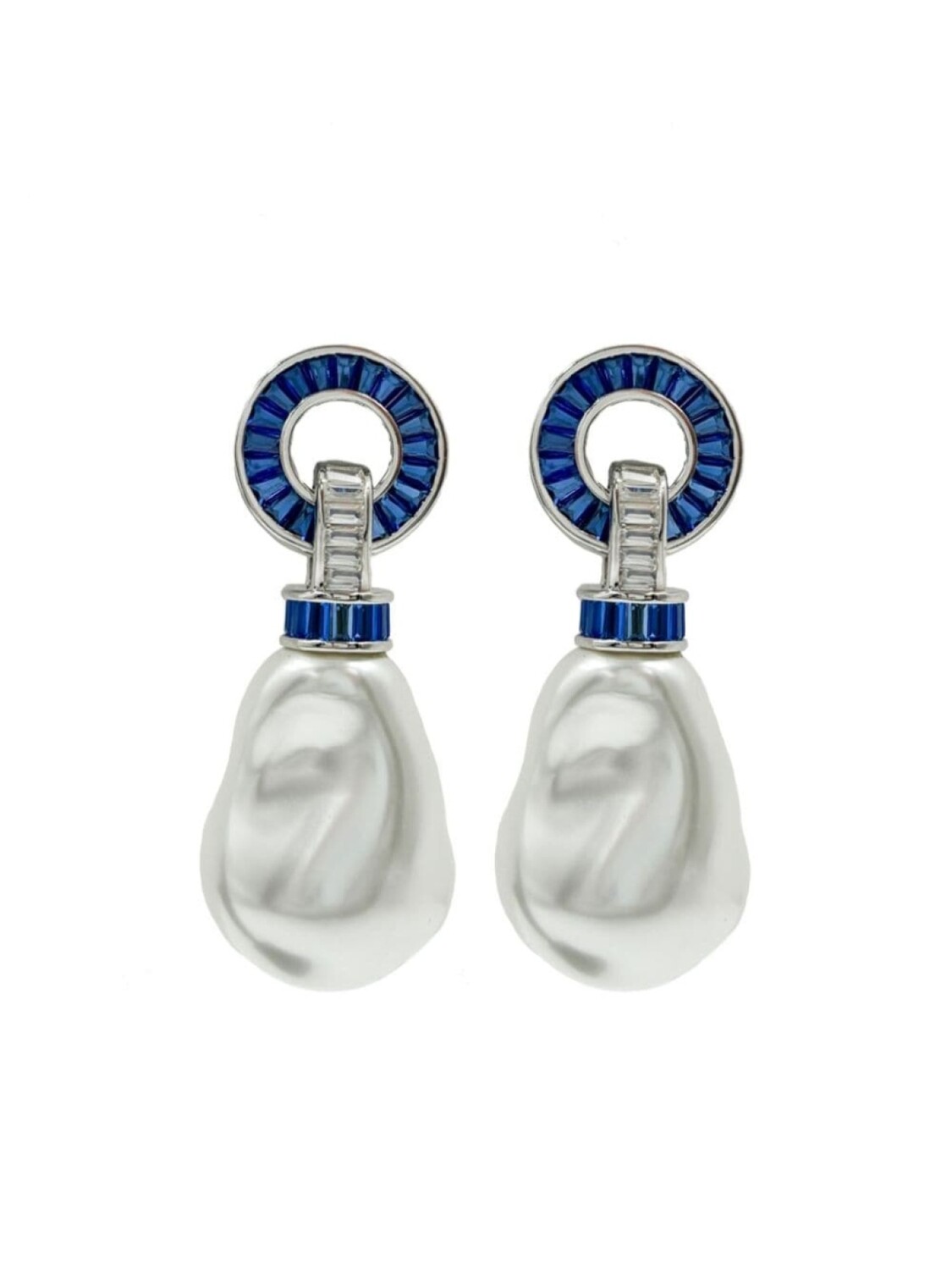 

Juwelina Paris серьги-подвески Baroque Pearl, синий