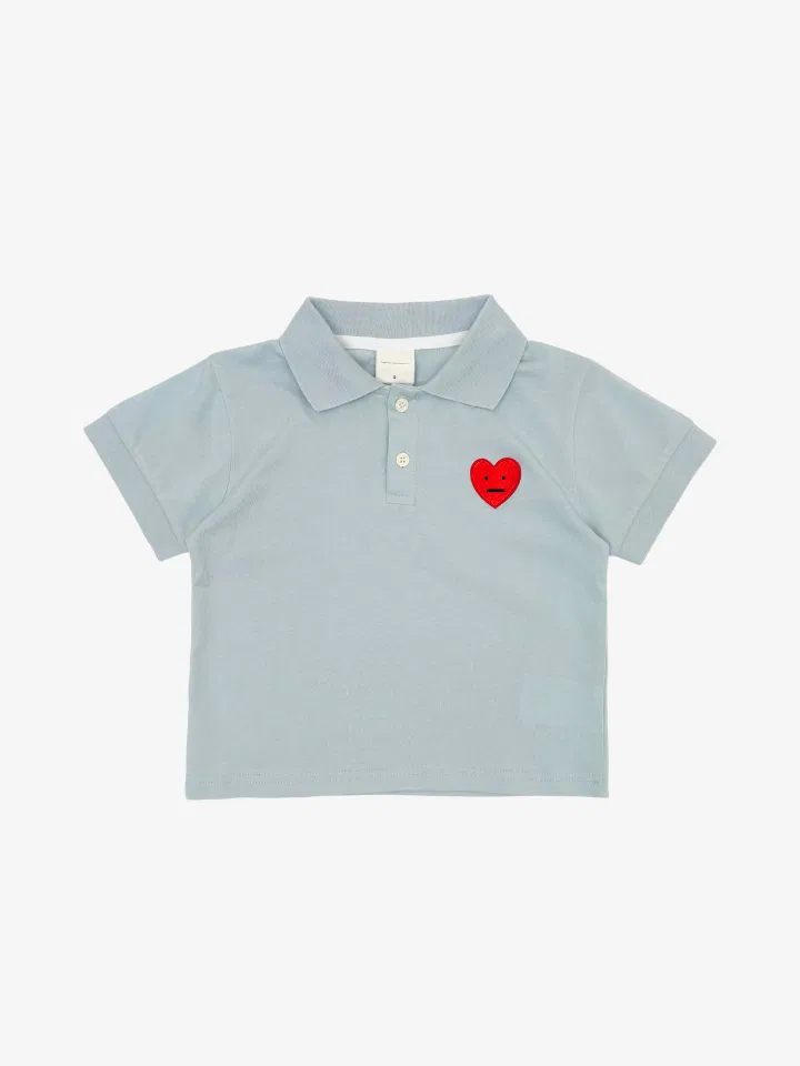 Детская футболка-поло Celeste Polo Tee светло-голубого цвета от Mondada