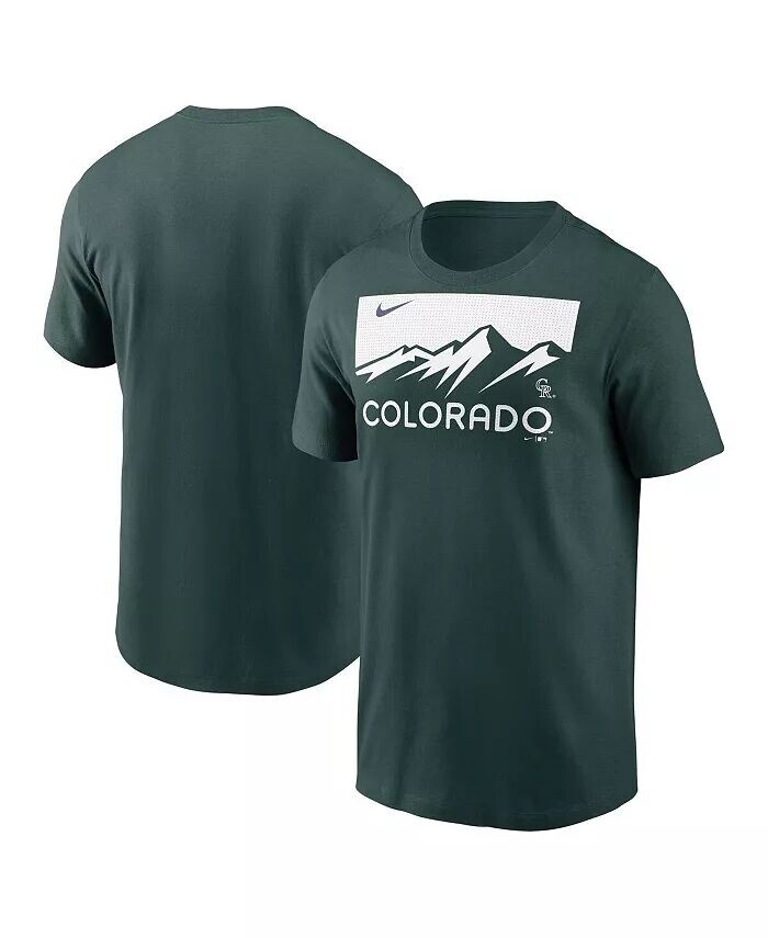 

Мужская зеленая футболка с надписью Colorado Rockies City Connect Nike, зеленый