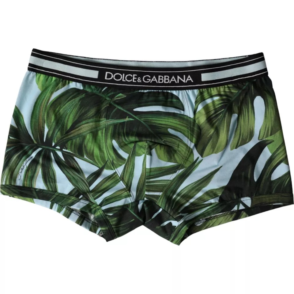 

Нижнее белье-боксеры с разноцветным принтом листьев Dolce & Gabbana