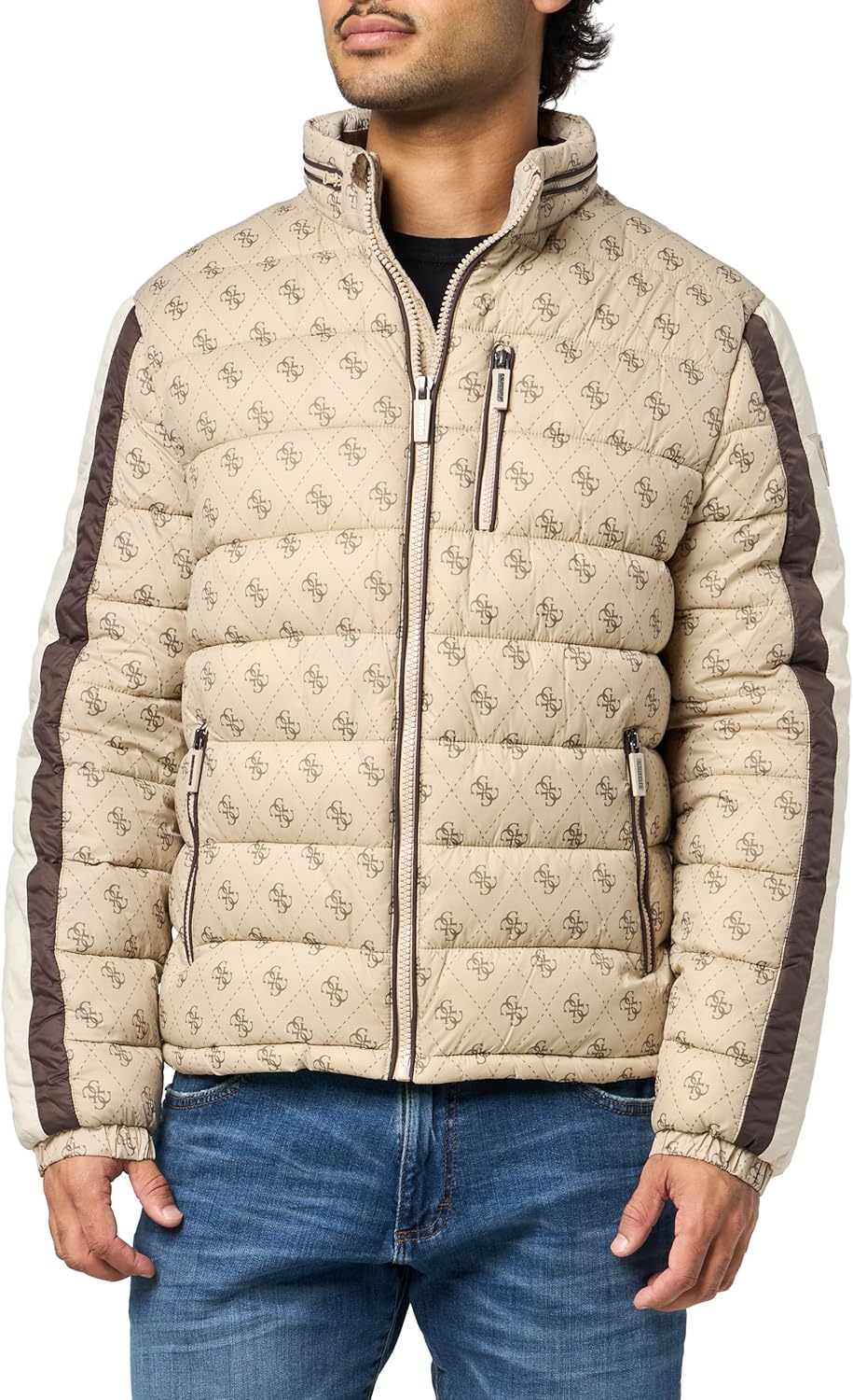 

Мужская куртка GUESS Klein Color Block Stripes, 4G Impact Grey