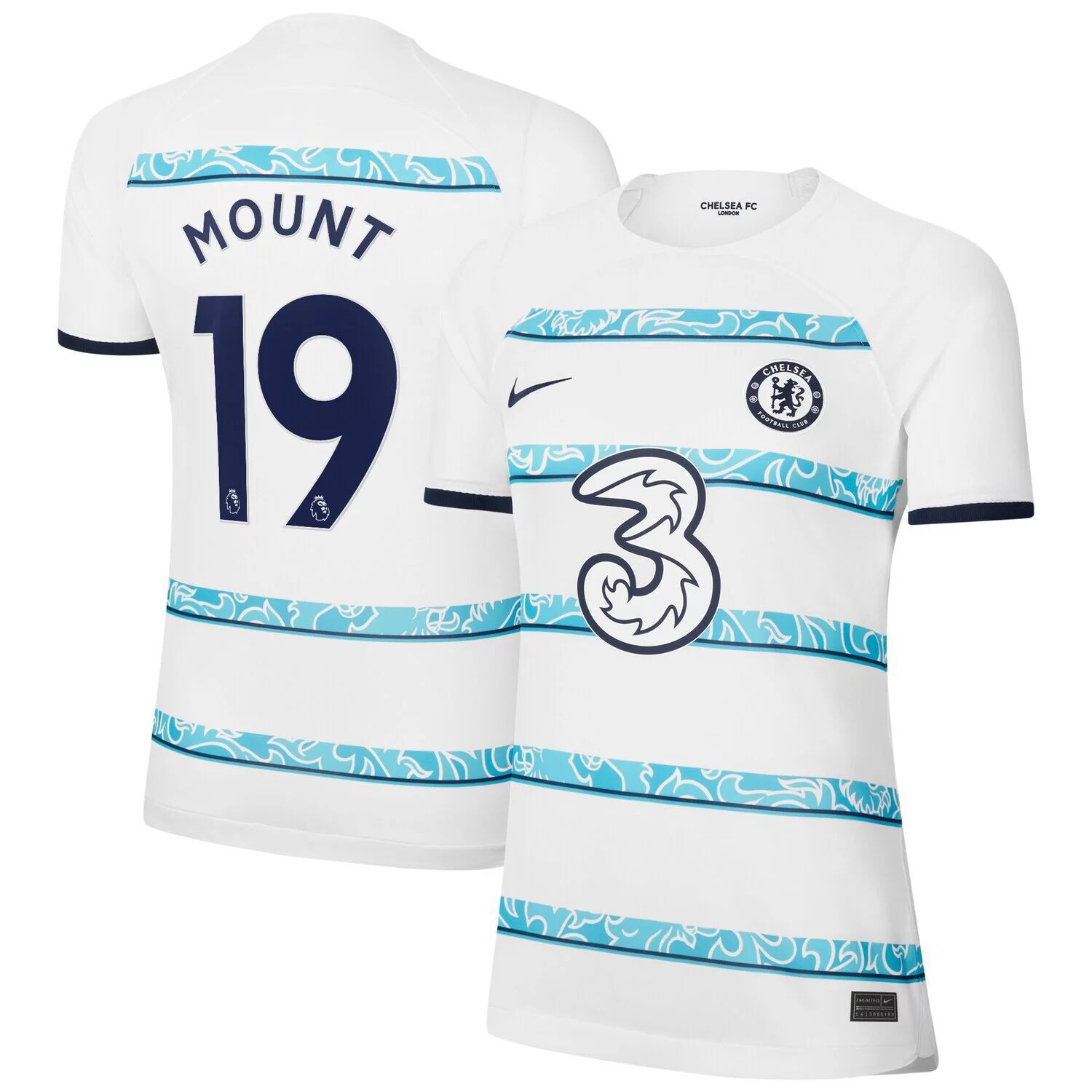 

Женское джерси Nike Mason Mount White Chelsea 2022/23 выездная реплика стадиона Breathe Stadium Replica Player Nike