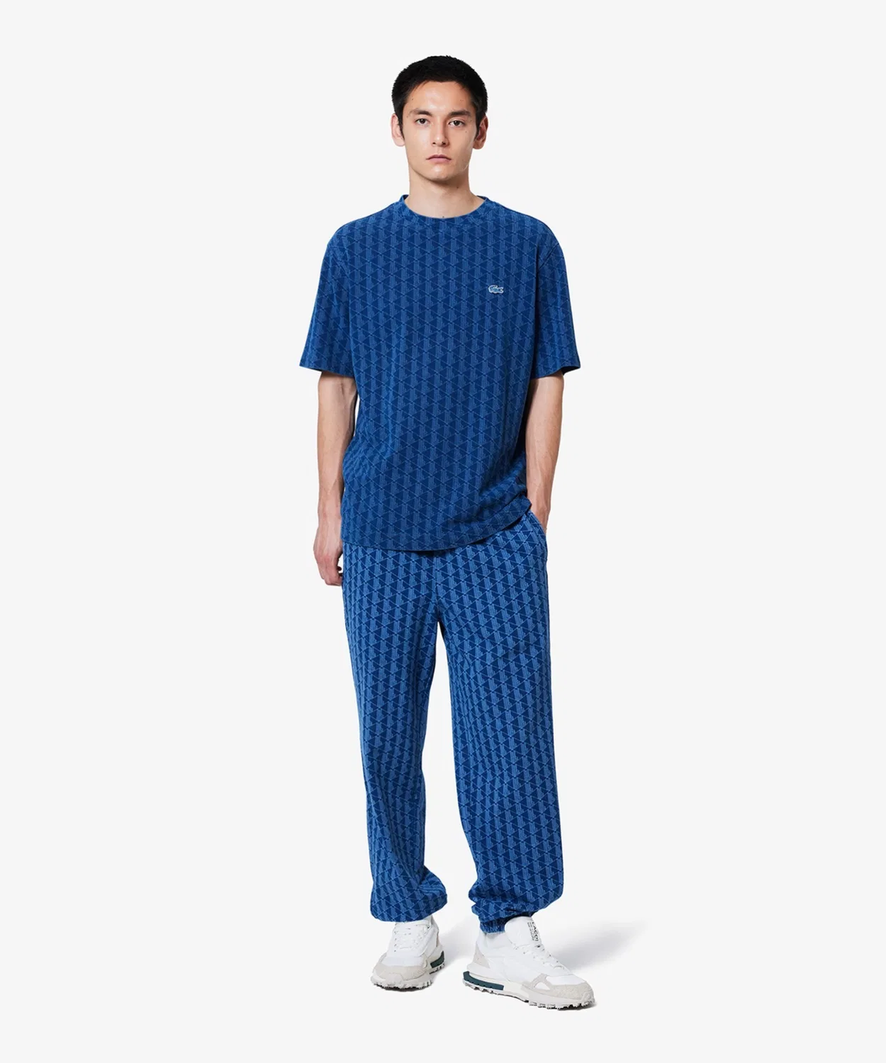 Спортивные брюки Monogram Cotton Blend, темно-синие — фото 2