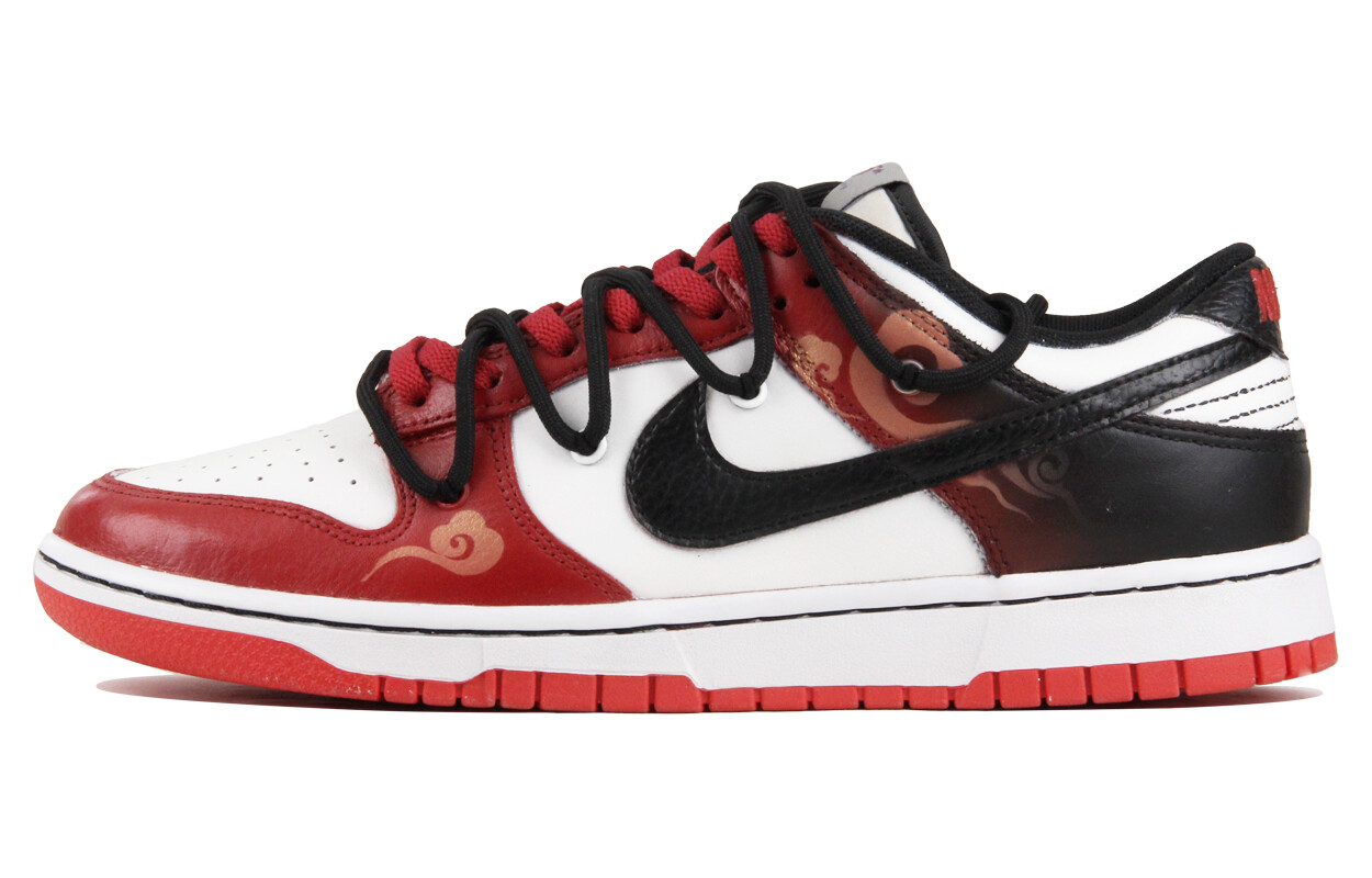 

Кроссовки Nike Dunk Skateboarding Shoes Men Low-top Black/White/Red, черный/оранжевый