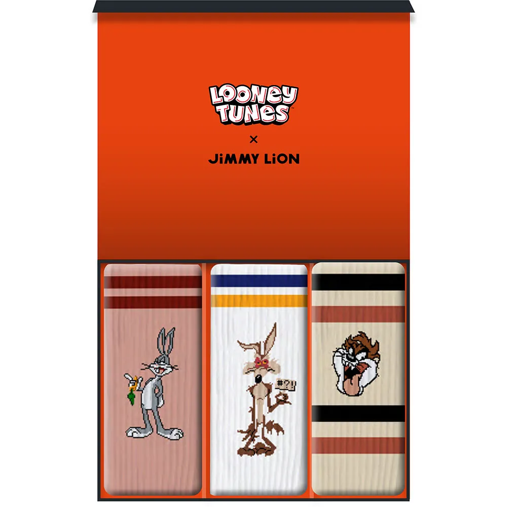 

Длинные носки с изображением Джимми Лайона из мультфильмов Looney Tunes, 3 пары Jimmy lion, мультиколор