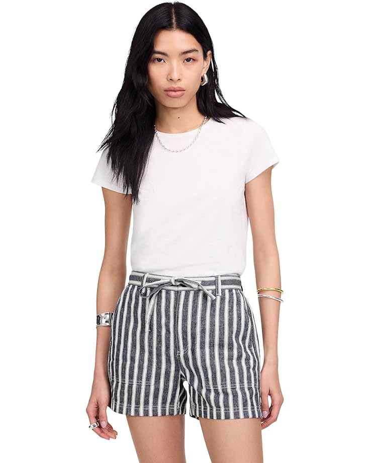 

Шорты Madewell Utility E Back Shorts - Striped Twill Line, цвет Navy White Stripe