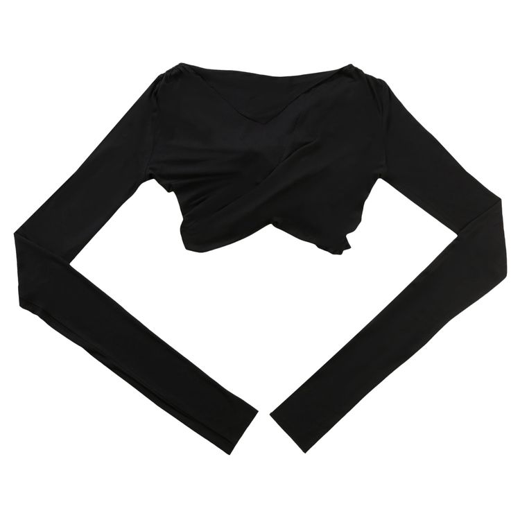 

Футболка Rick Owens Lilies Jade Long-Sleeve Crop T-Shirt 'Black', черный
