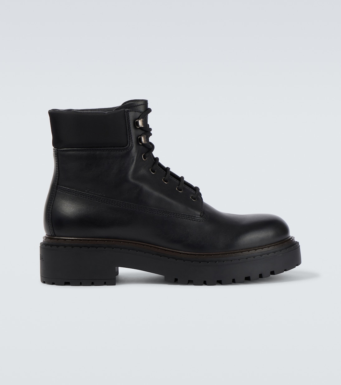 

Кожаные ботинки до щиколотки из Re-Nylon Prada, черный