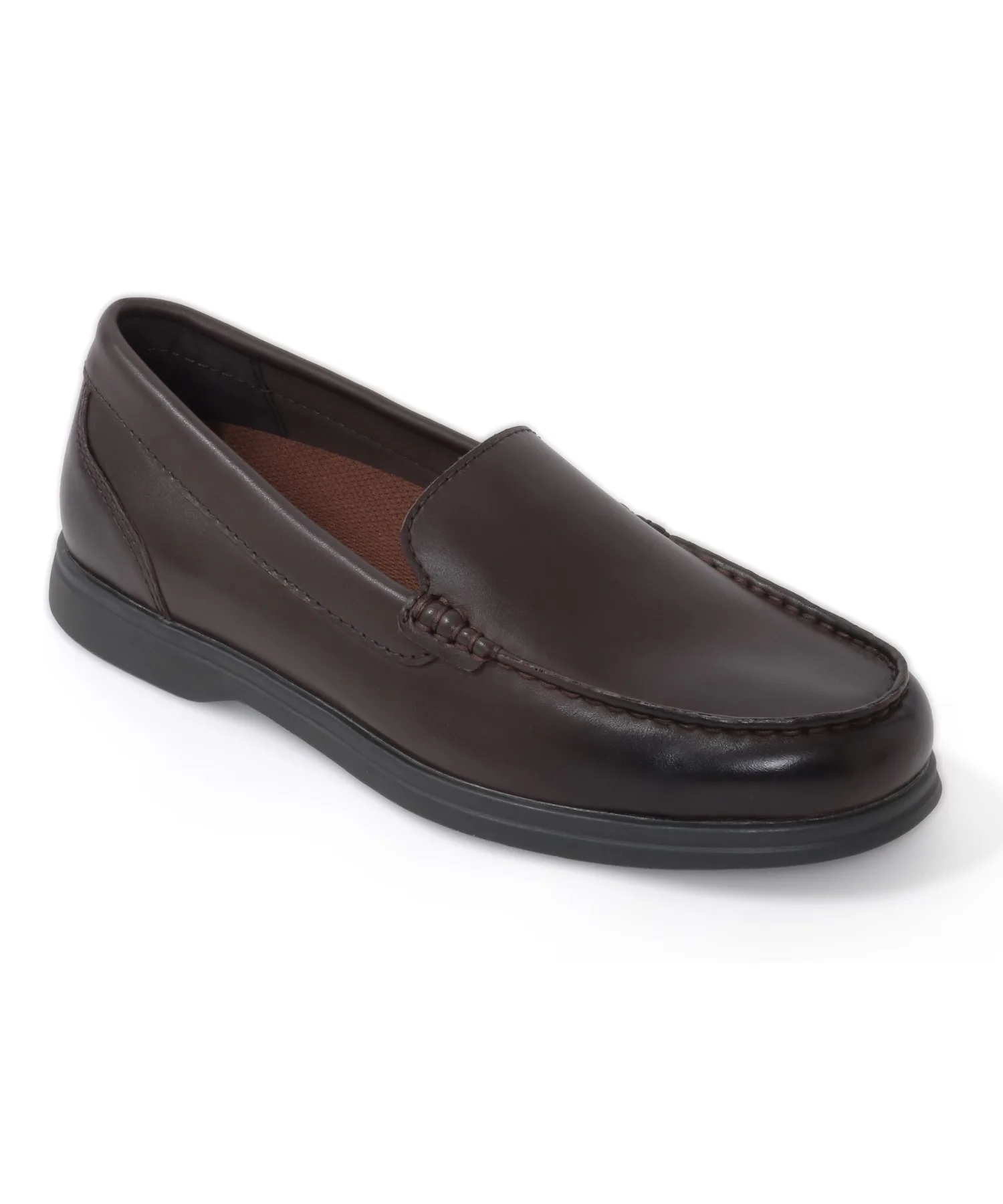 Мужские слипоны из натуральной кожи Atlantic Glide ROCKPORT коричневые — фото 4