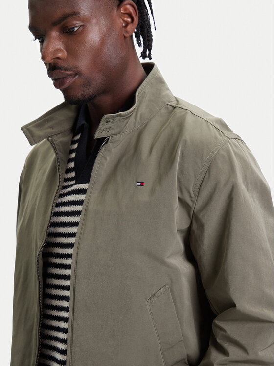 Куртка-Бомбер стандартный крой Harrington MW0MW39637 Tommy Hilfiger, зеленый — фото 4