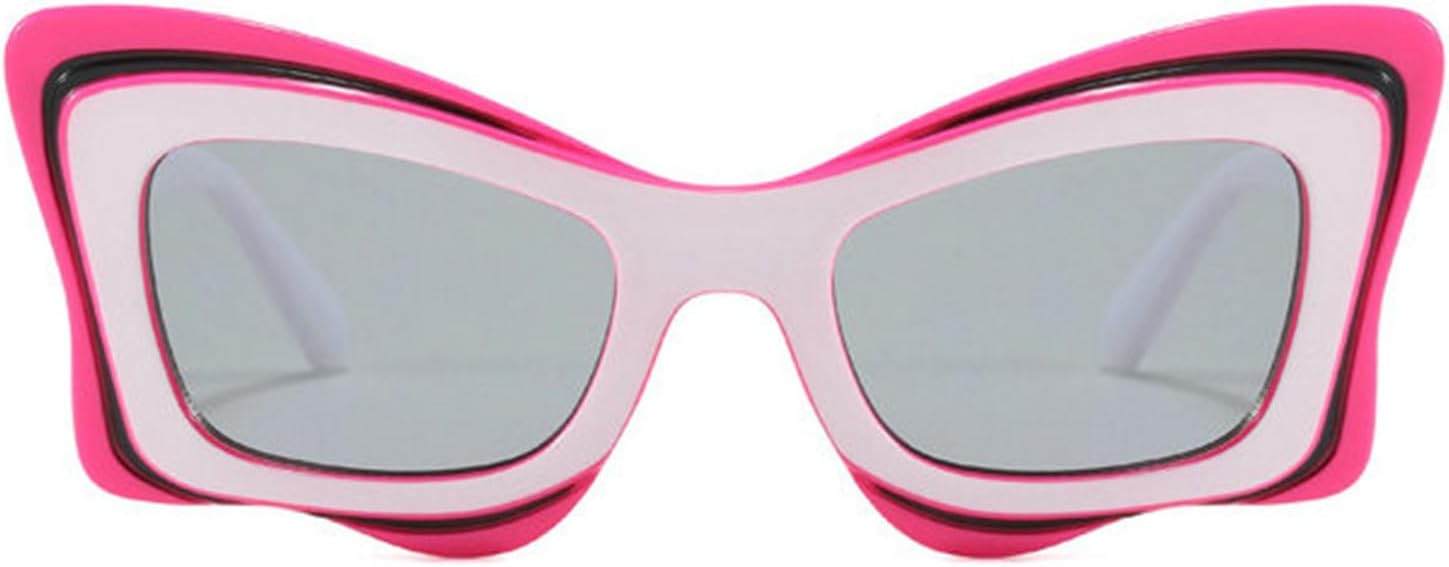 

willochra Модные солнцезащитные очки большого размера «кошачий глаз» с двухцветными линзами, ретро-эффект, градиентные линзы, защита от УФ-излучения UV400, трендовые солнцезащитные очки F28, C3