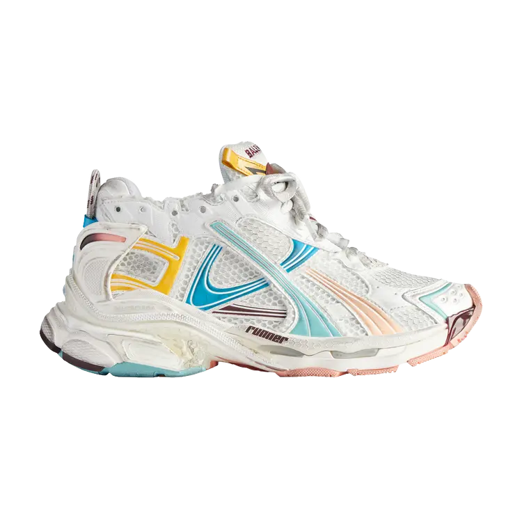 Кроссовки Balenciaga Wmns Runner Sneaker, цвет Worn-Out - White Blue Pink