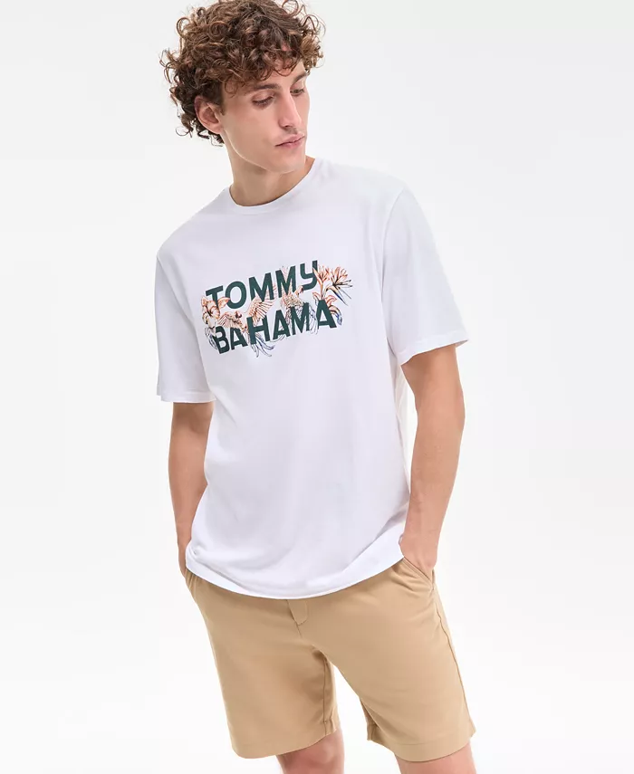 

Мужская футболка с графическим логотипом Parrot Tommy Bahama, белый