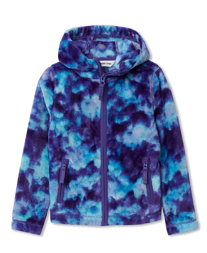 

Толстовка с капюшоном Big Girls Plus Softest из флиса Lands' End, фиолетовый