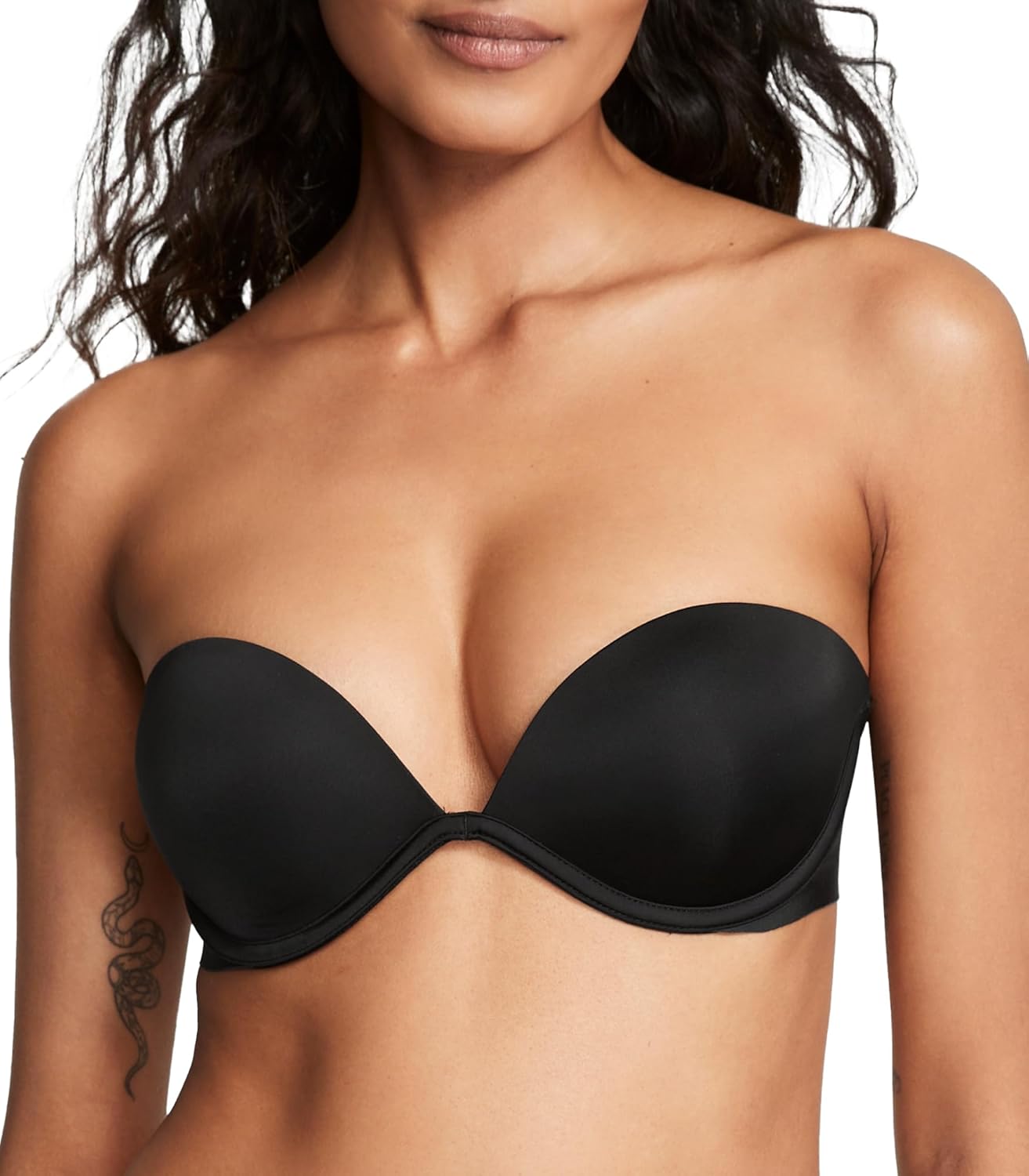 

Victoria's Secret Женский бюстгальтер Everyway Low Back Clear Strap Push Up Strapless, Бюстгальтеры для женщин (32B-38DD), Black