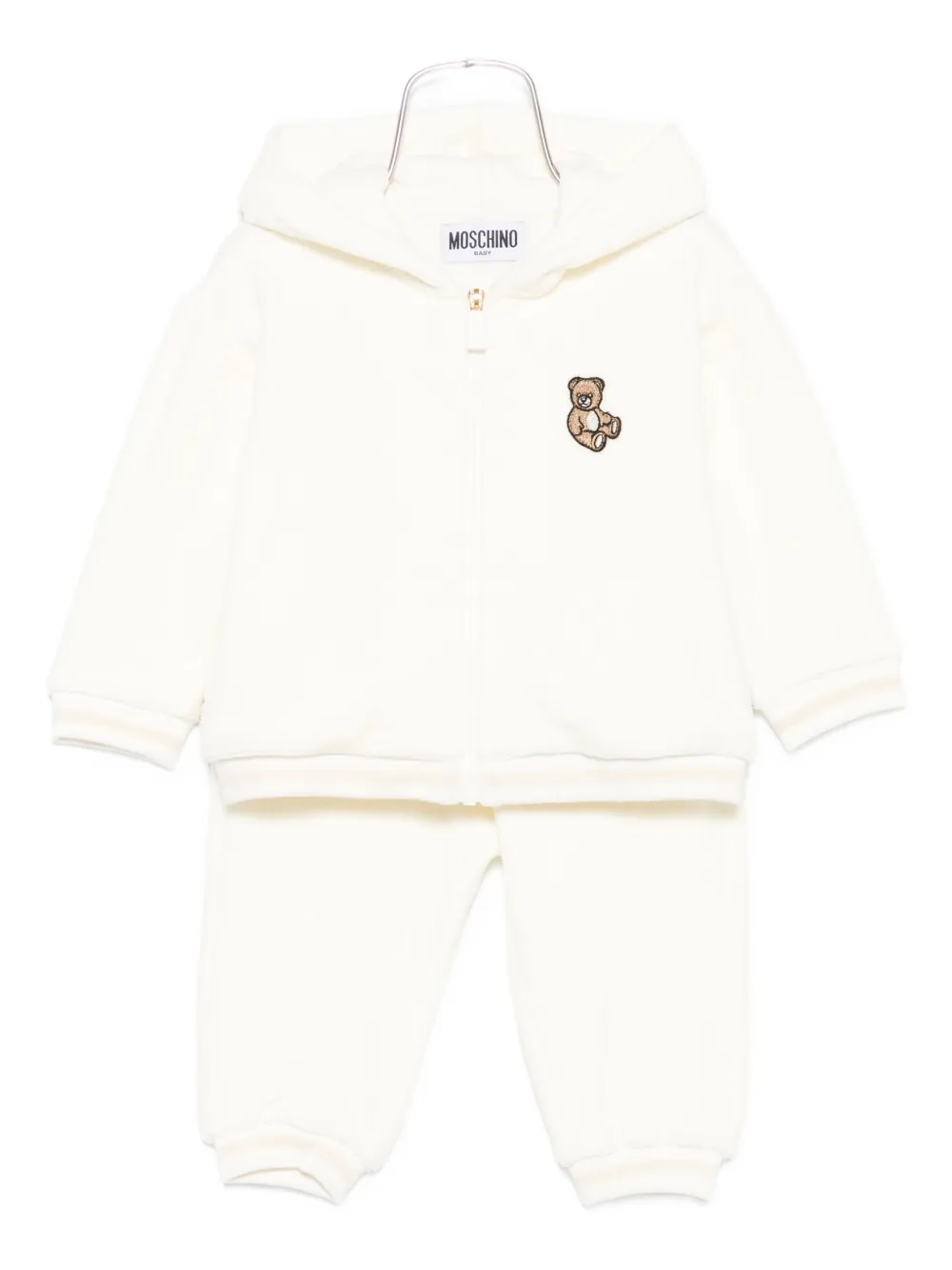 

Спортивный костюм с вышивкой Тедди Moschino Kids, нейтральный