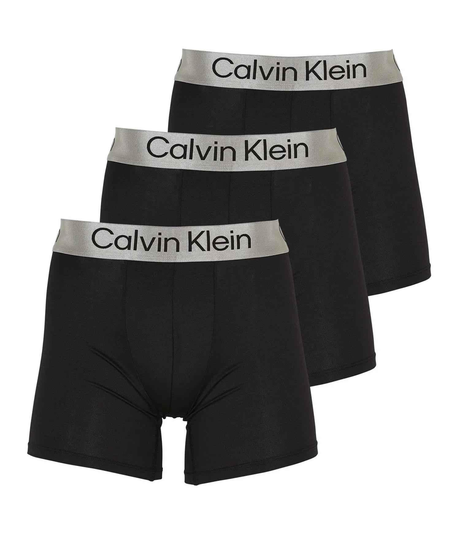 Мужские длинные боксерские трусы Calvin Klein [комплект из 3 шт.] из микроэластичной ткани с начесом.
