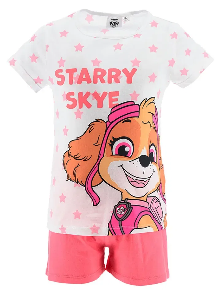 Пижама с принтом Disney Paw Patrol, белый/розовый