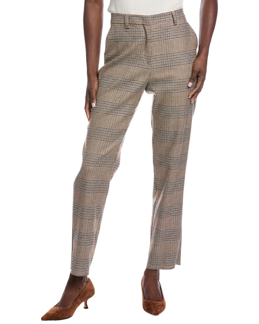 Брюки Etro Lily из смесовой шерсти Etro, коричневый
