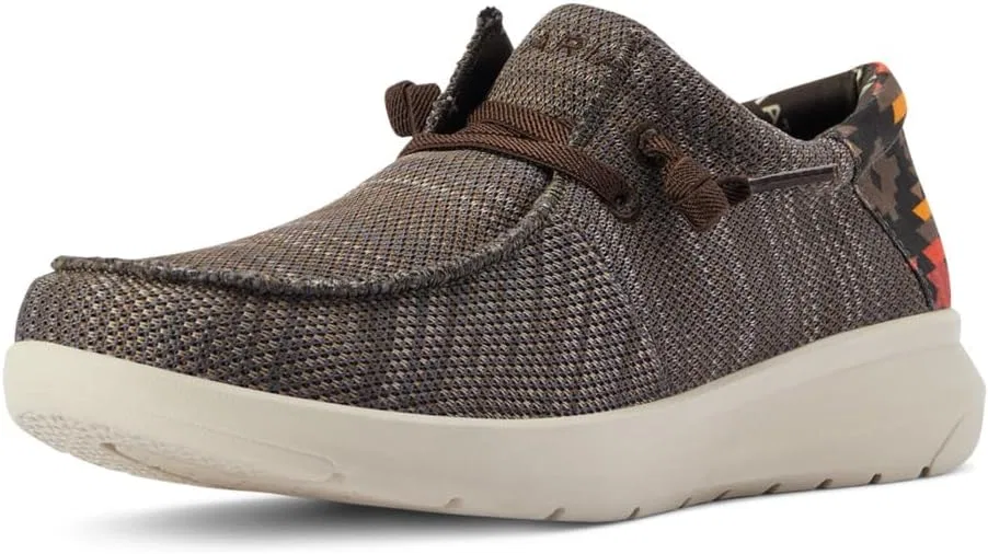Кроссовки мужские ARIAT Hilo, Heathered Brown/Red Aztec Print