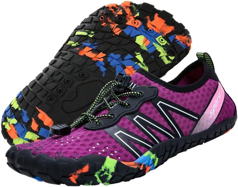 

Водные тапочки для мужчин и женщин, обувь для улицы, пляжа, аква, плавания, бассейна, реки, быстросохнущая, для лодок, рыбалки, дайвинга, серфинга, йоги и аэробики Maxome, фиолетовый