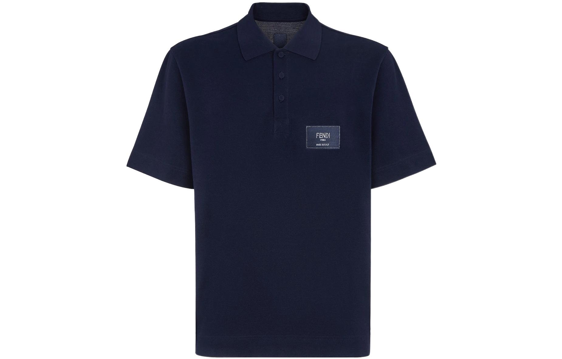 

SS22 Футболка поло мужская синяя FENDI