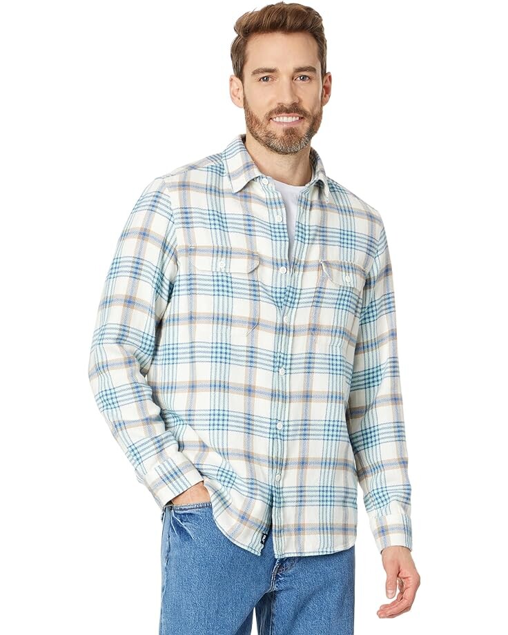

Рубашка Vineyard Vines Plaid Flannel Workshirt, цвет Mist Green