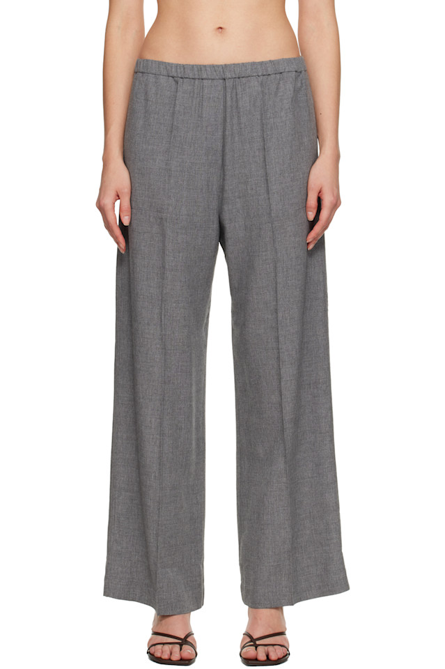 

Toteme Серые струящиеся зимние брюки