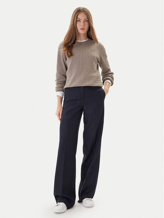 Свитер regular fit Fine WW0WW44993 Tommy Hilfiger, бежевый — фото 2