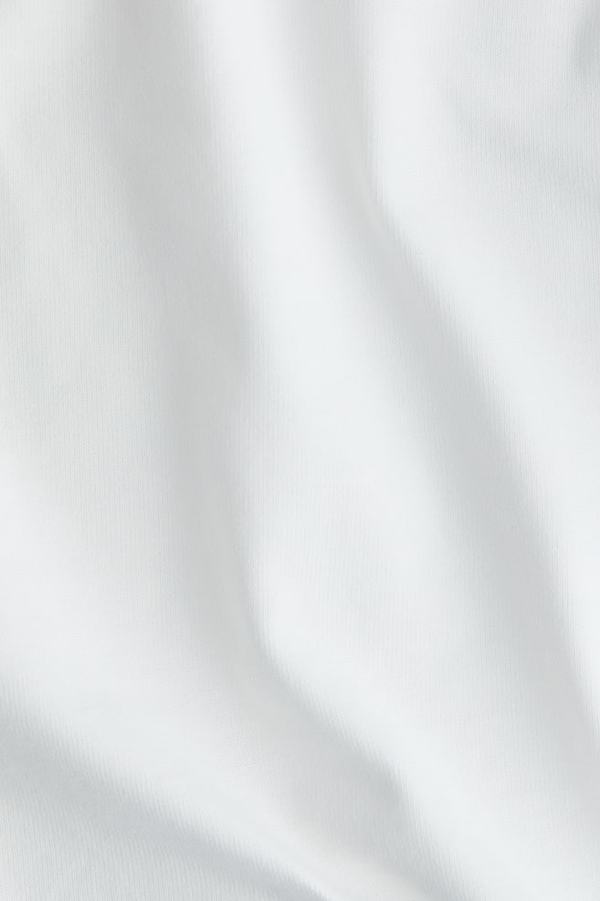 Футболка свободного кроя из хлопка пима H&M, белый — фото 2